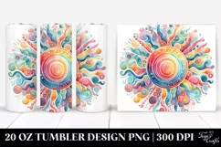 Colorful Watercolor Pastel Sun | 20 Oz Tumbler Product Image 1