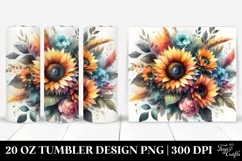 Abstract Sunflower Bouquet | 20 Oz Tumbler Product Image 1