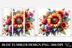 Abstract Sunflower Bouquet | 20 Oz Tumbler Product Image 1