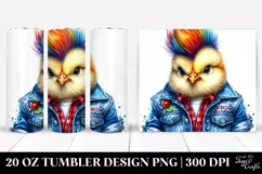 Agressive Baby Chicken, Vibrant 20 Oz Tumbler Product Image 1