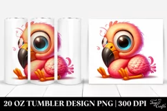 Sleeping Baby Flamingo | 20 Oz Tumbler Product Image 1