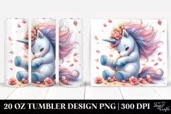 Tumbling Baby Unicorn | 20 Oz Tumbler Product Image 1