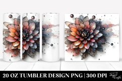 Abstract y Dahlia Watercolor Splash | 20 Oz Tumbler Product Image 1