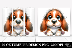 Watercolor Baby Basset Hound, 20 Oz Tumbler Product Image 1