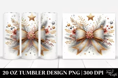 Whimsical Christmas Bow Clipart 20 Oz Tumbler Product Image 1