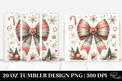 Whimsical Christmas Bow Clipart 20 Oz Tumbler Product Image 1