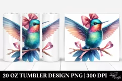 Vibrant Baby Hummingbird Clipart, Transparent 20 Oz Tumbler Product Image 1