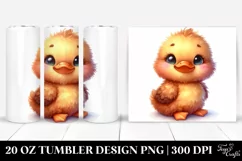 Smiling Cute Baby Old Plush Duck | 20 Oz Tumbler Product Image 1