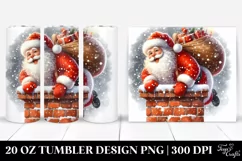 Santa Trough Chimney Tumbler Design Product Image 1