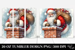 Santa Trough Chimney Tumbler Design Product Image 1