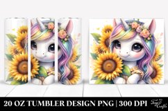 Baby Unicorn Watercolor Tumbler | 20 oz Tumbler Product Image 1