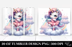 Cute Baby Unicorn Posing as a Dancer | 20 Oz Tumbler Product Image 1