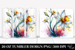 Abstract Shiny Narcissus with Material | 20 Oz Tumbler Product Image 1