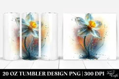 Abstract Shiny Narcissus with Material | 20 Oz Tumbler Product Image 1