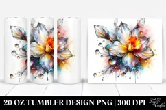 Abstract Shiny -like Narcissus | 20 Oz Tumbler Product Image 1