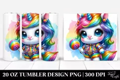 Cute Baby Unicorn Drawing | 20 oz Tumbler Product Image 1