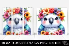 Parrot Flower Crown | 20 oz Tumbler Product Image 1