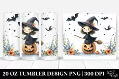 Funny Witch Haloween Clipart 20 Oz Tumbler Product Image 1