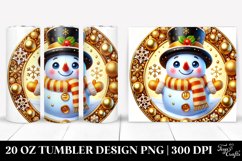 Vibrant Cartoon Snowman Clipart 20 Oz Tumbler Product Image 1