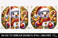 Vibrant Cartoon Snowman Clipart 20 Oz Tumbler Product Image 1