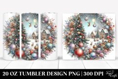 Colorful Christmas Scene Clipart 20 Oz Tumbler Product Image 1