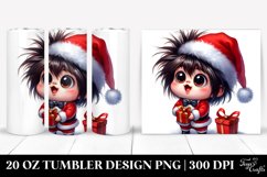 Cute Japanese Chin with Santa Hat 20 Oz Tumbler Product Image 1
