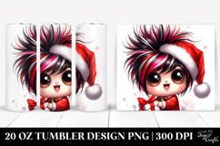 Cute Japanese Chin with Santa Hat 20 Oz Tumbler Product Image 1