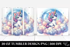 Baby Unicorn Bubble Cloud | 20 Oz Tumbler Product Image 1