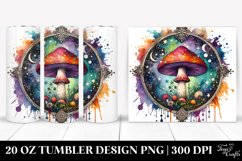 Vibrant Magical Celestial Mushroom Clipart Product Image 1