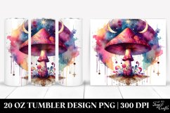 Vibrant Magical Celestial Mushroom Clipart Product Image 1