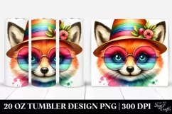 Colorful Layered Baby Fox | 20 Oz Tumbler Product Image 1