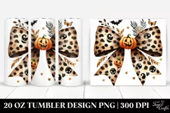 Halloween Animal Print Bow Tumbler Product Image 1
