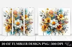 Vibrant Bouquet Gold Foil | 20 Oz Tumbler Product Image 1