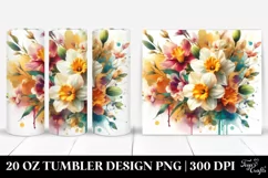 Vibrant Bouquet Gold Foil | 20 Oz Tumbler Product Image 1