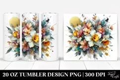 Vibrant Bouquet Gold Foil | 20 Oz Tumbler Product Image 1