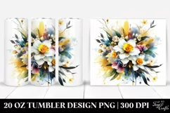 Vibrant Bouquet Gold Foil | 20 Oz Tumbler Product Image 1