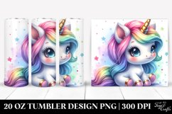 Baby Unicorn in Starry Sky | 20 Oz Tumbler Product Image 1