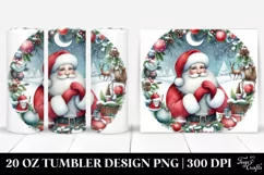 Round Christmas Santa Tumbler Design Product Image 1