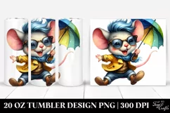 Cute Funny Mouse Jumping 20 Oz Tumbler Product Image 1