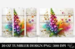Colorful Foxglove | 20 oz Tumbler Product Image 1