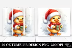 Cute Baby Duck Winter Tumbler Design Product Image 1