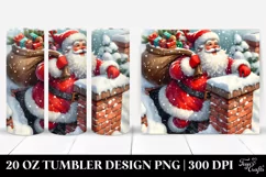 Santa Trough Chimney Tumbler Design Product Image 1