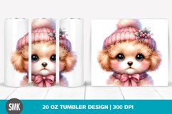 Baby Bichpoo in Winter Outfit | 20 oz Tumbler Product Image 1