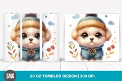 Baby Bichpoo in Winter Outfit | 20 oz Tumbler Product Image 1