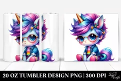 Cute Baby Unicorn Dressed 20 Oz Tumbler Product Image 1