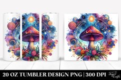 Vibrant Magical Celestial Mushroom Clipart Product Image 1