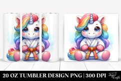 Colorful Baby Unicorn Karate Belt. 20 Oz Tumbler Design Product Image 1