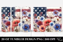 Washed Watercolor Flowers | 20 Oz Tumbler Product Image 1