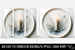 Washed Watercollor with Candle | 20 oz Tumbler Product Image 1