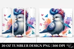 Cute Expressive Dove 20 Oz Tumbler Product Image 1